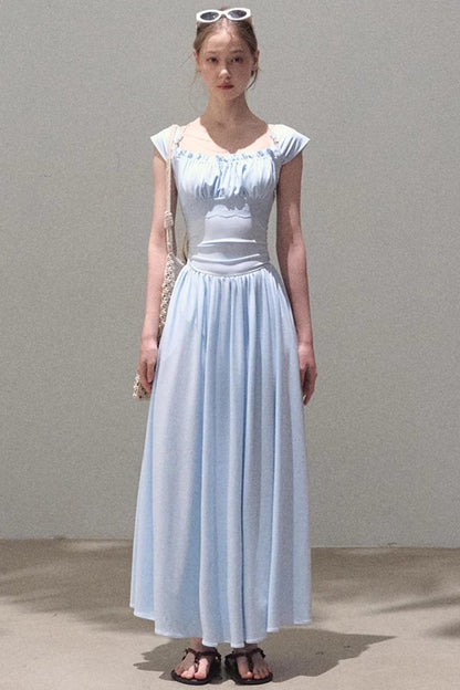 Square Neck Halter Knit Dress