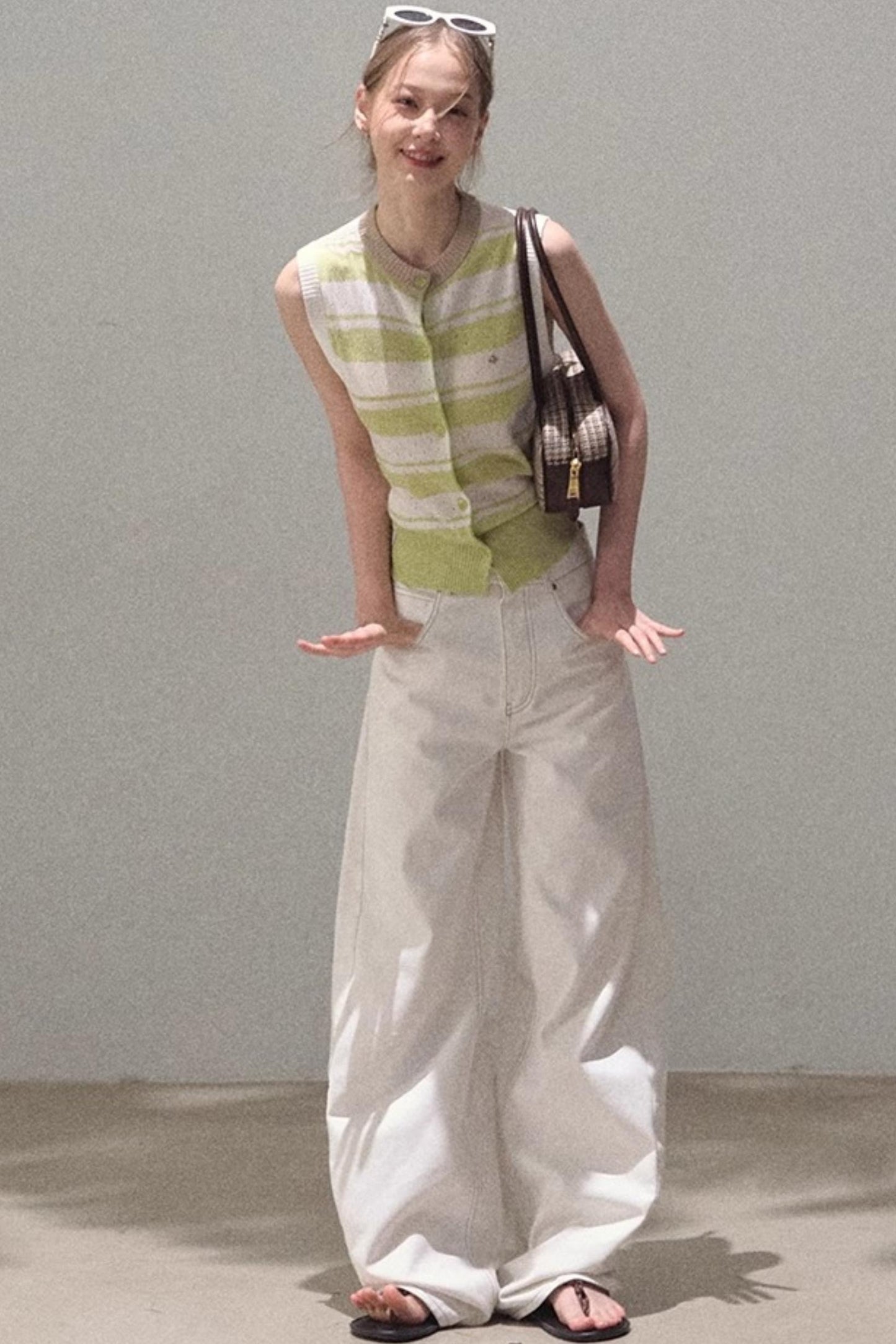 Thin Linen Relaxed Fit Vest