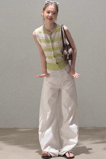 Thin Linen Relaxed Fit Vest