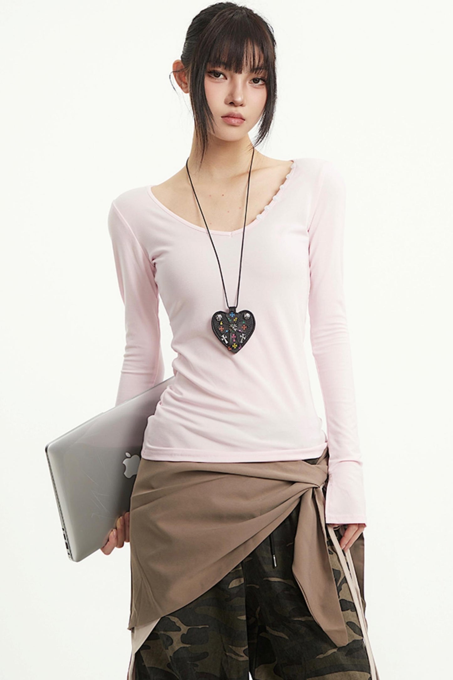 Vintage V-Neck Striped Tee