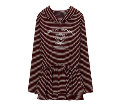 Striped Slimming Long Sleeve Top