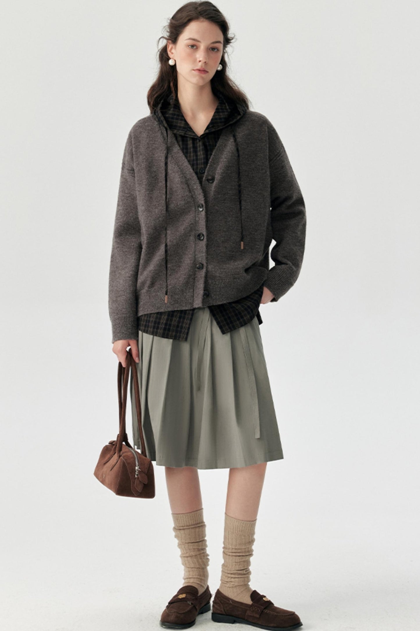 Salt Cotton Pleated Skirt