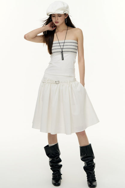 Striped Bandeau Skirt Set-Up