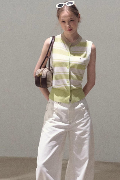 Thin Linen Relaxed Fit Vest