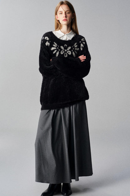 Gilded Dreams Jacquard Sweater