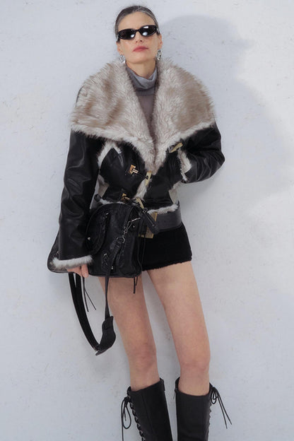 Vintage Patchwork Leather Jacket