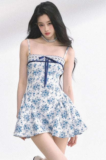 Summer Floral One-Shoulder Dress