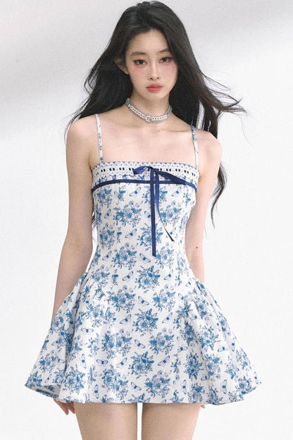 Summer Floral One-Shoulder Dress