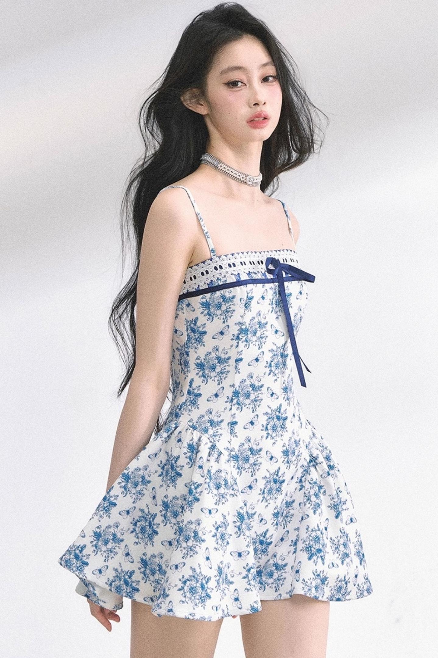 Summer Floral One-Shoulder Dress