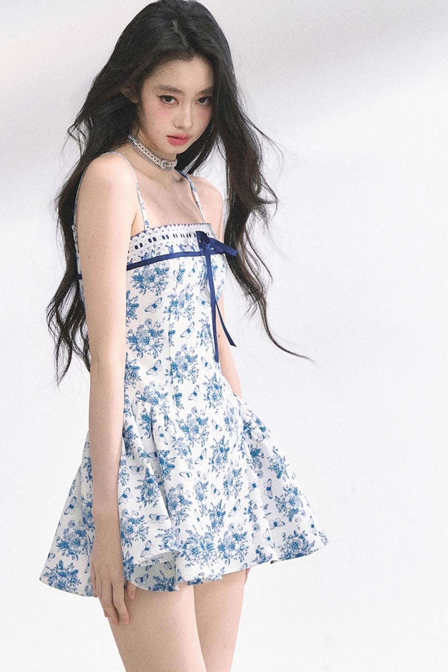 Summer Floral One-Shoulder Dress