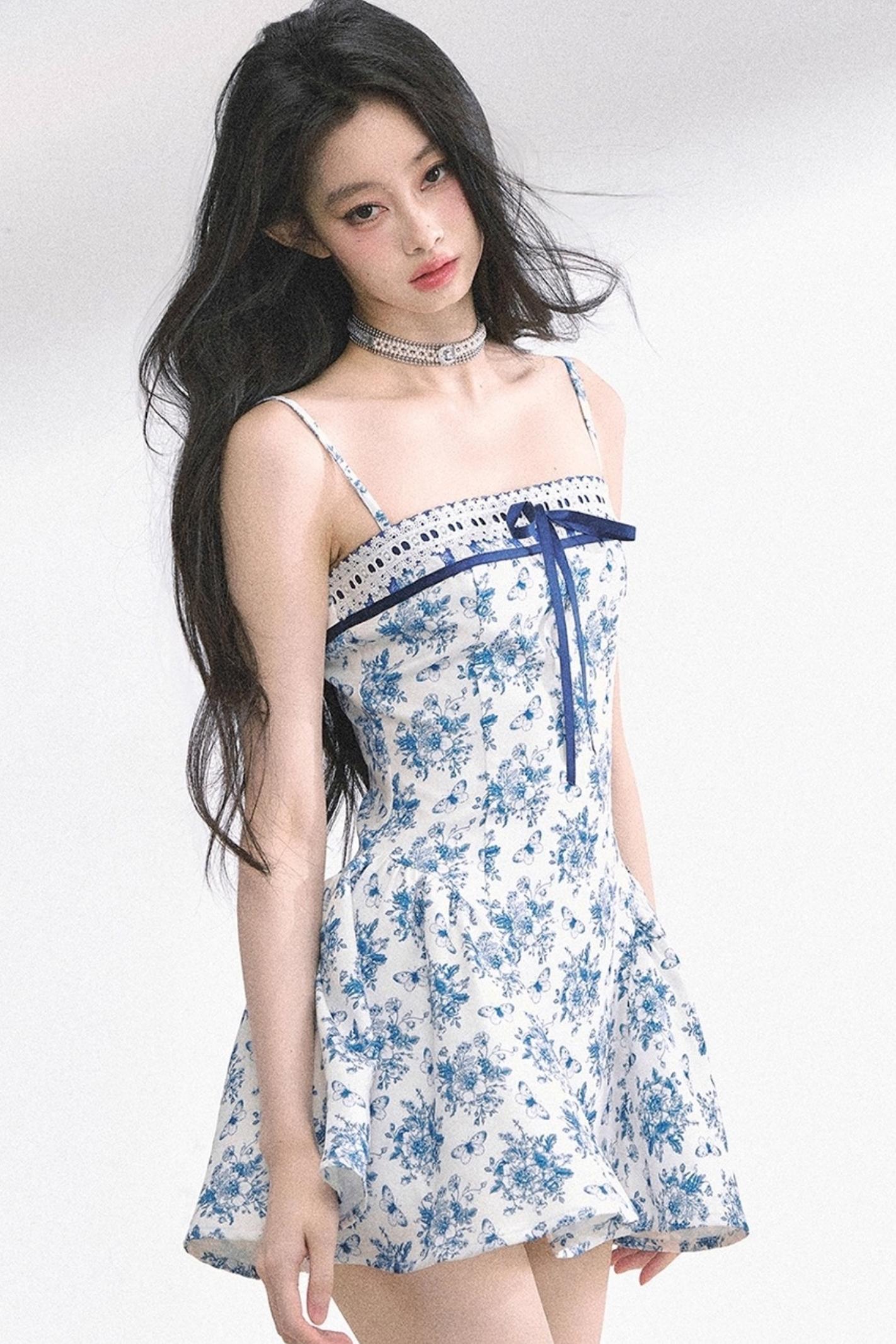 Summer Floral One-Shoulder Dress