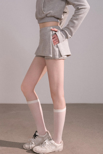 Short Hoodie Cardigan Set-Up