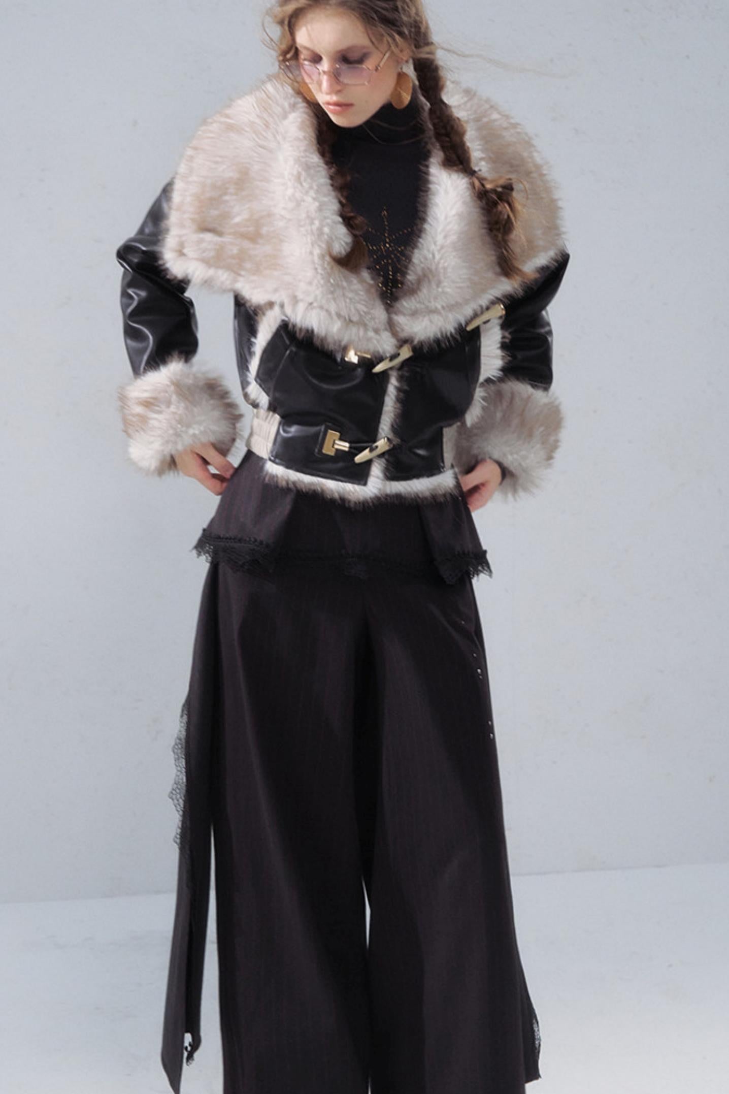 Vintage Patchwork Leather Jacket