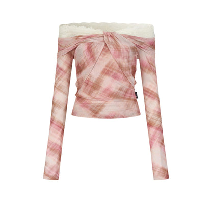 Design Lace Long Sleeve Top