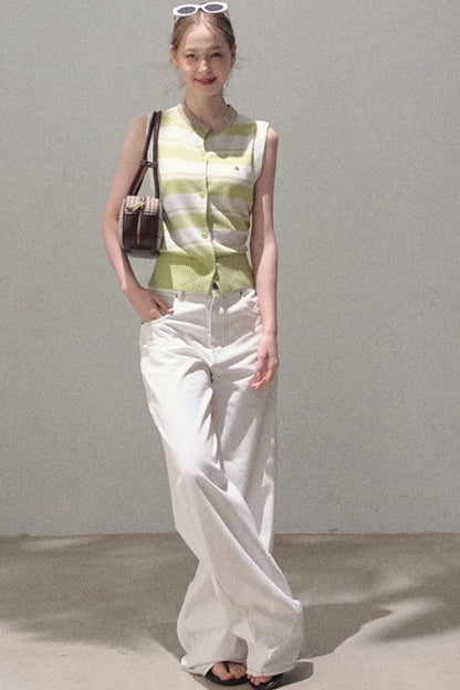 Thin Linen Relaxed Fit Vest