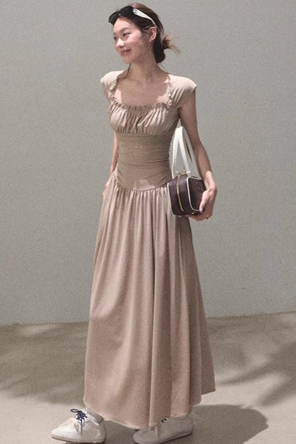 Square Neck Halter Knit Dress