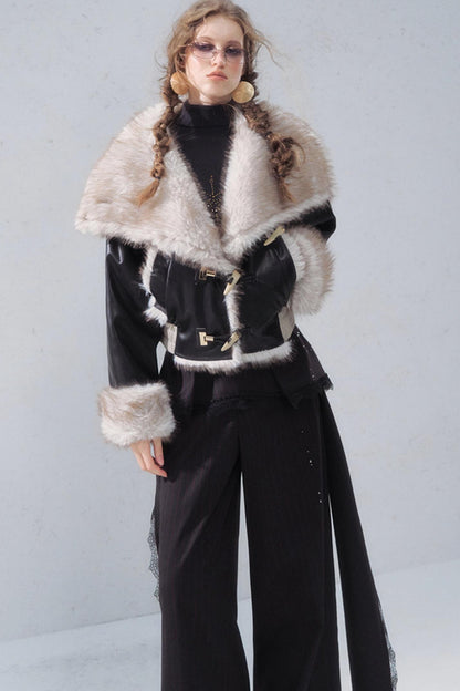 Vintage Patchwork Leather Jacket