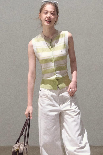 Thin Linen Relaxed Fit Vest