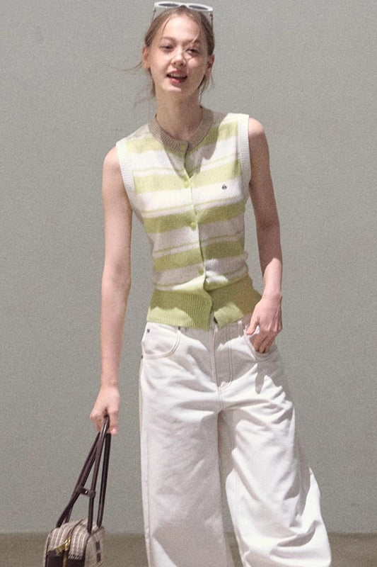 Thin Linen Relaxed Fit Vest