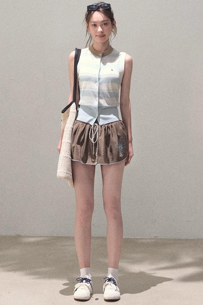 Thin Linen Relaxed Fit Vest