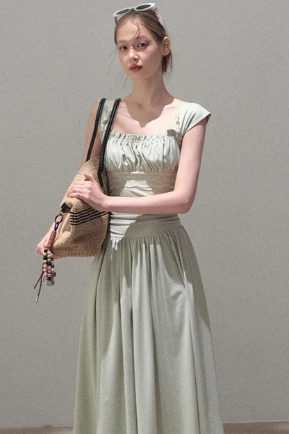 Square Neck Halter Knit Dress