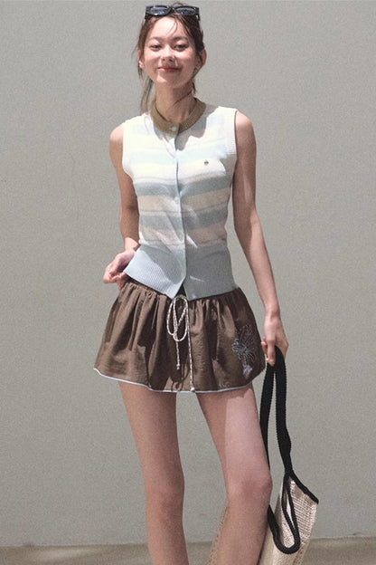 Thin Linen Relaxed Fit Vest