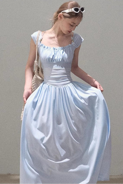 Square Neck Halter Knit Dress