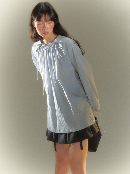 Lace-up Pullover Sun Protection Blouse Shirt