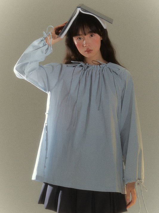 Lace-up Pullover Sun Protection Blouse Shirt