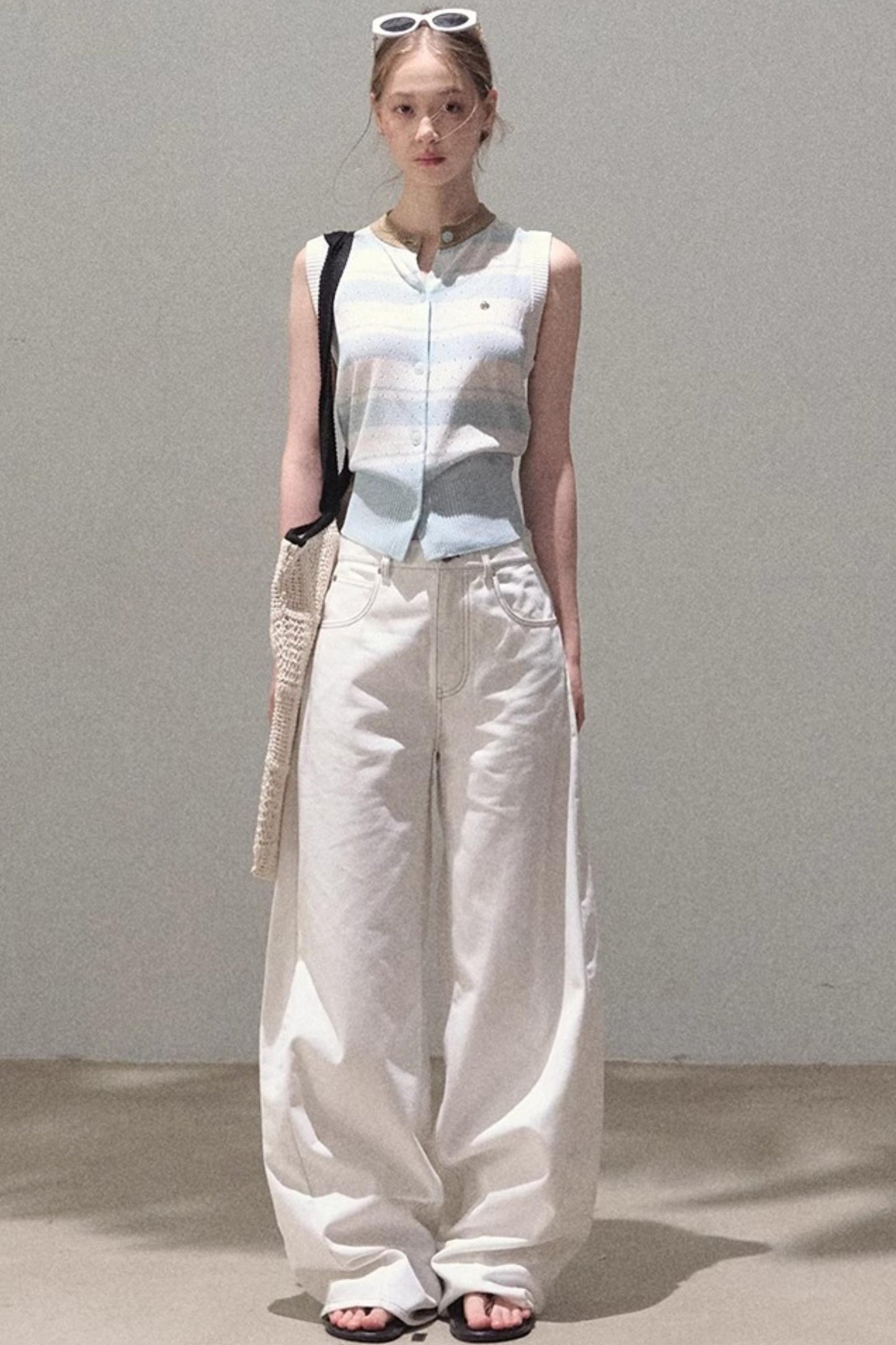 Thin Linen Relaxed Fit Vest