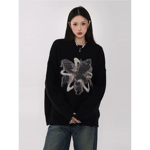 Crew Neck Knit Pullover