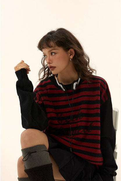 Bicolor Stripe Knit