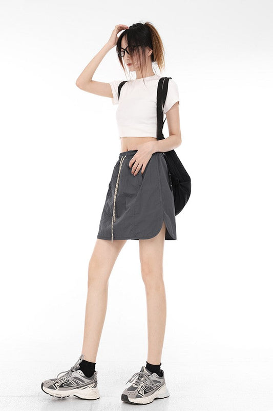 Side Slit Mini Skirt