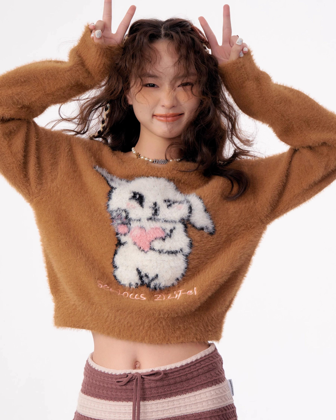 Rabbit Fluffy Pullover Knit