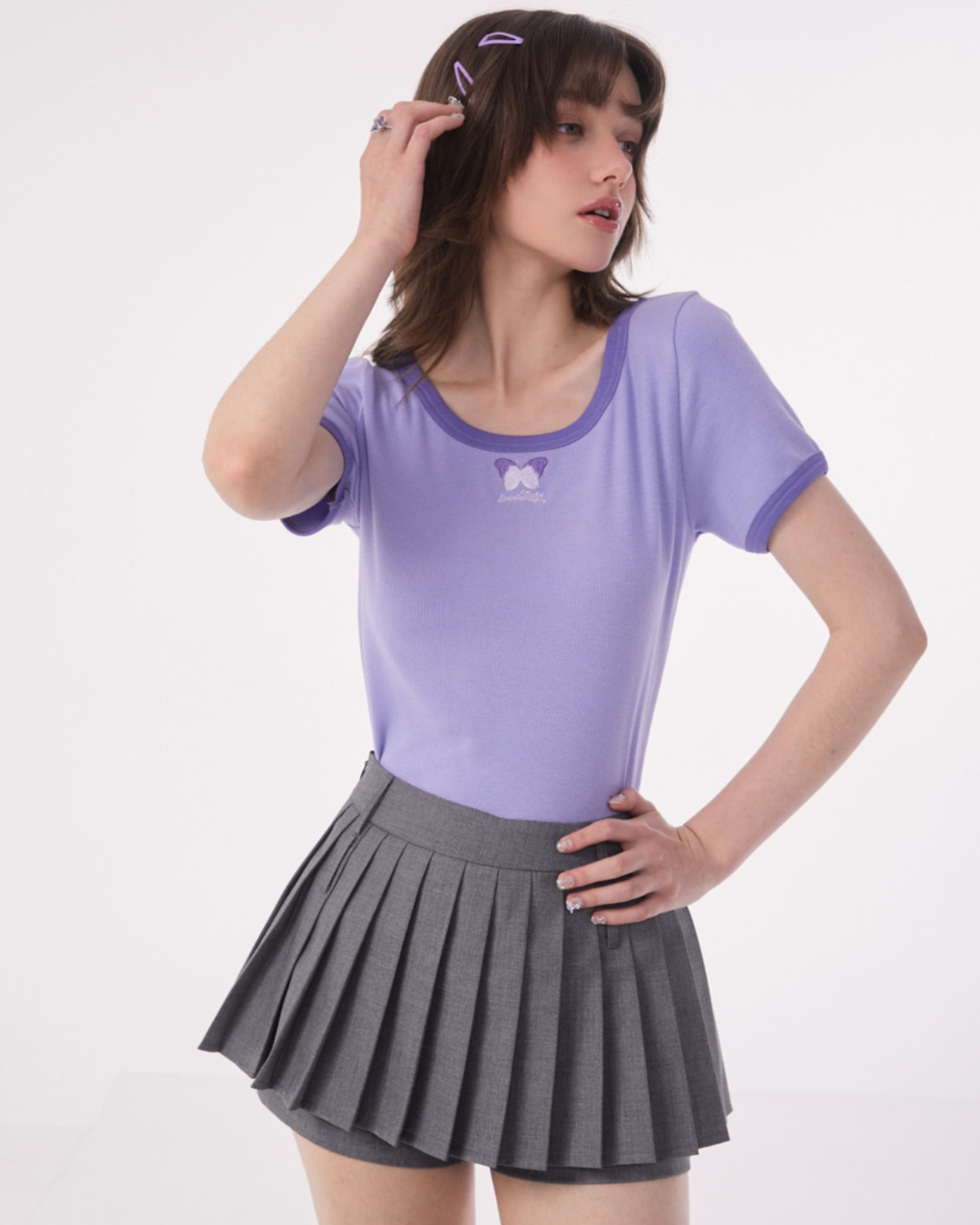 Retro Slim Round Neck T-Shirt