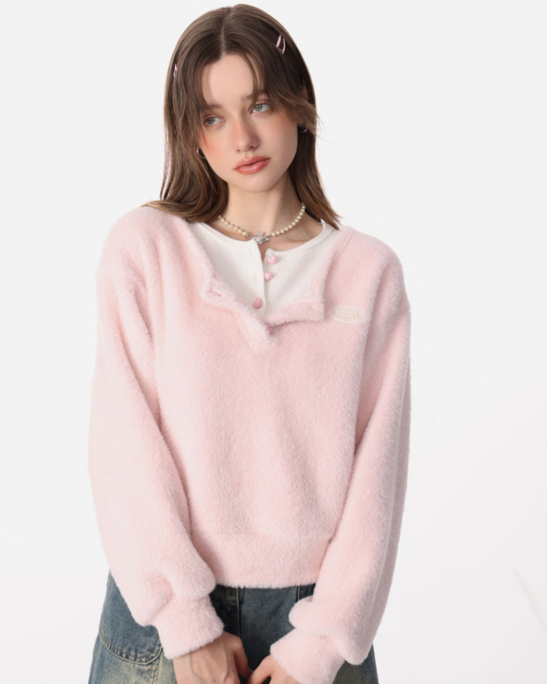 Solid Milk Fufu Sweater