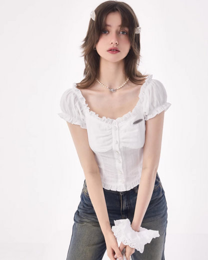 Feminine Puff Sleeve Tops