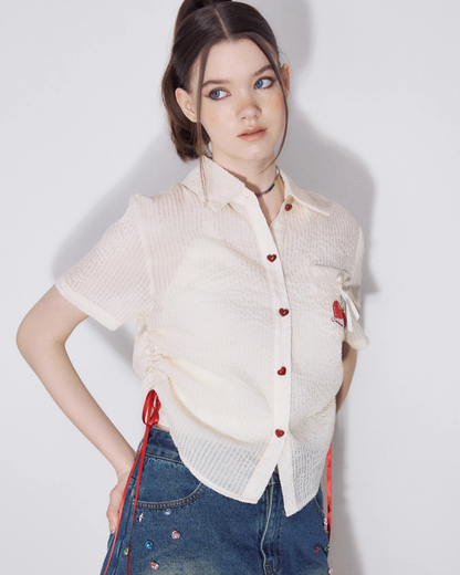 Cherry Girly Short Sleeve Shirt