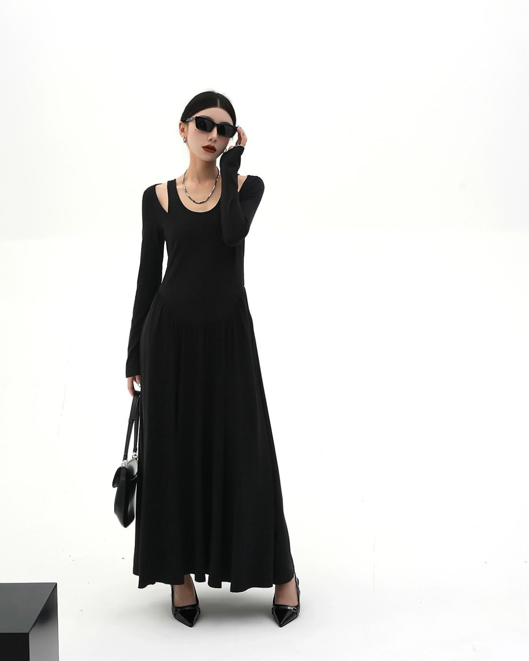 Layered Slim Long Skirt