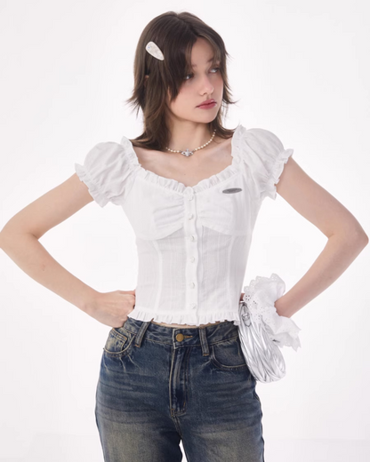 Feminine Puffhülle Tops