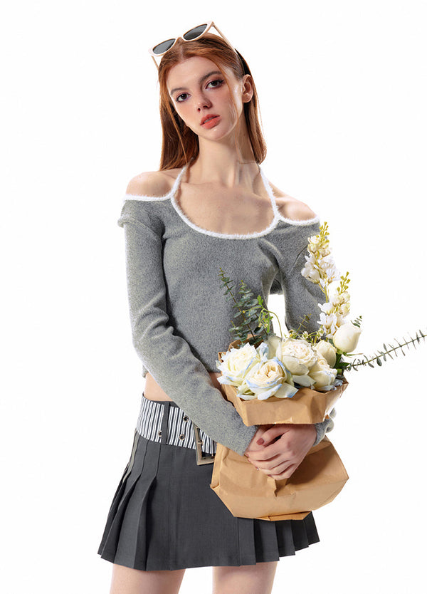 2-way halter neck design knit