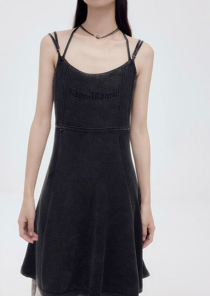 Shoulder strap cami one-piece