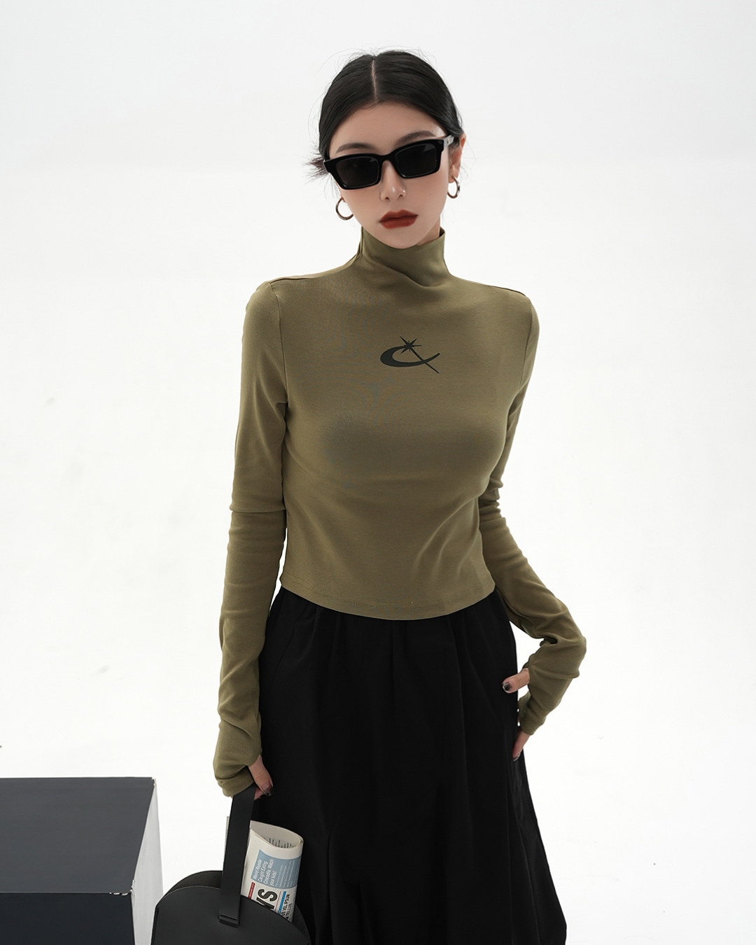 Street Turtleneck Tight Top