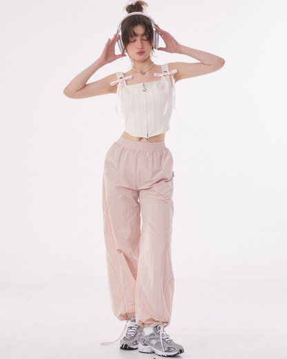 Side Wave Line Nylon Pants