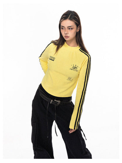 Sports Style Short Long-sleeved T-shirt