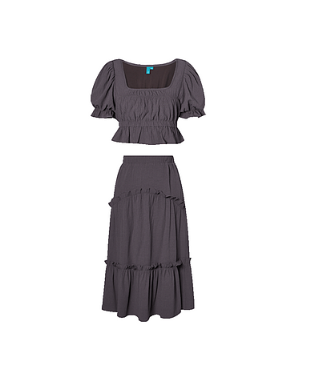 Balloon Sleeve Ruffle Dress