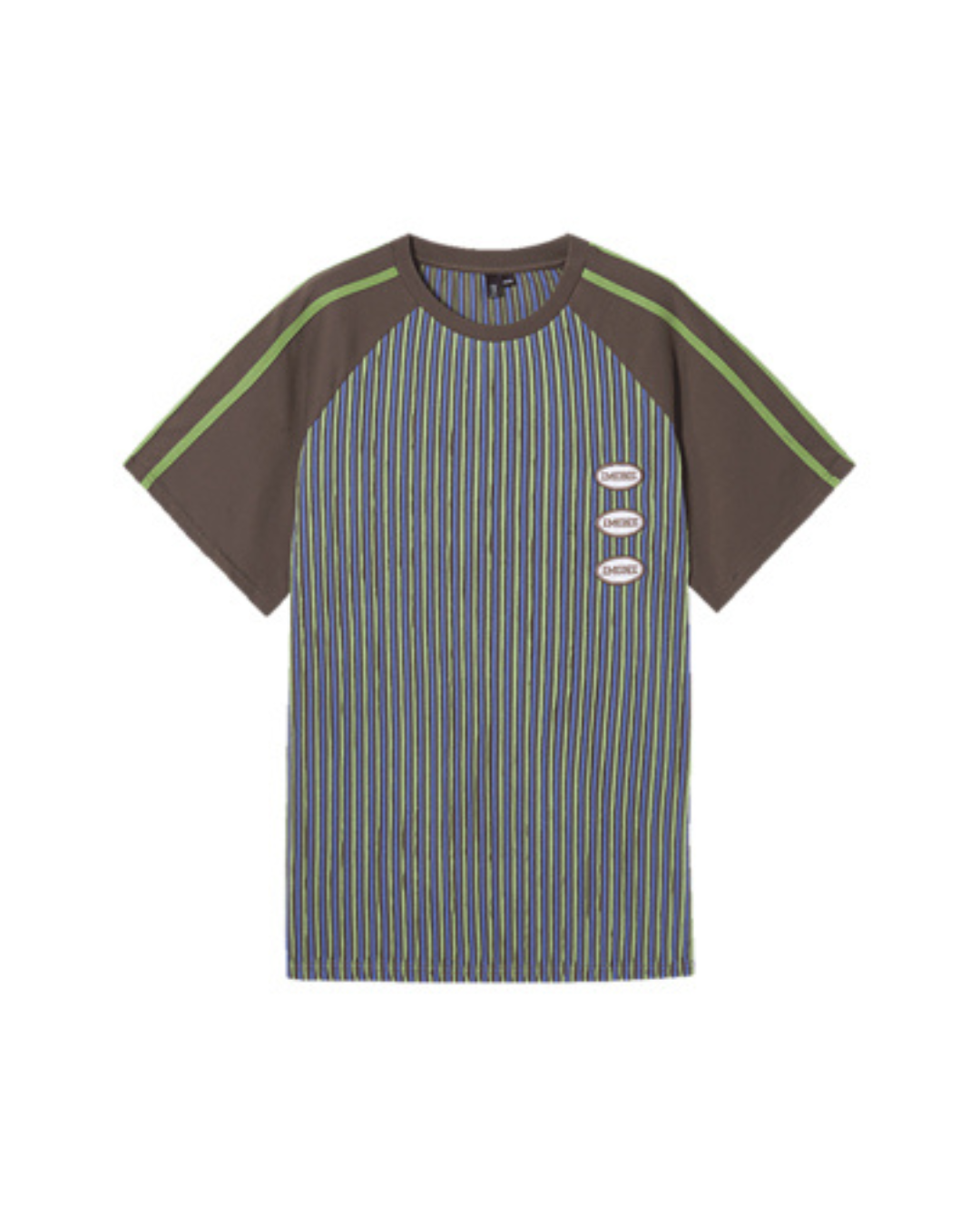 Retro-Streifen-Raglan-Ärmel-T-Shirt
