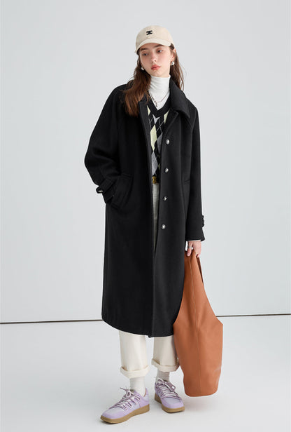 Drop Shoulder Sten Collar Coat