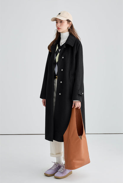 Drop Shoulder Sten Collar Coat