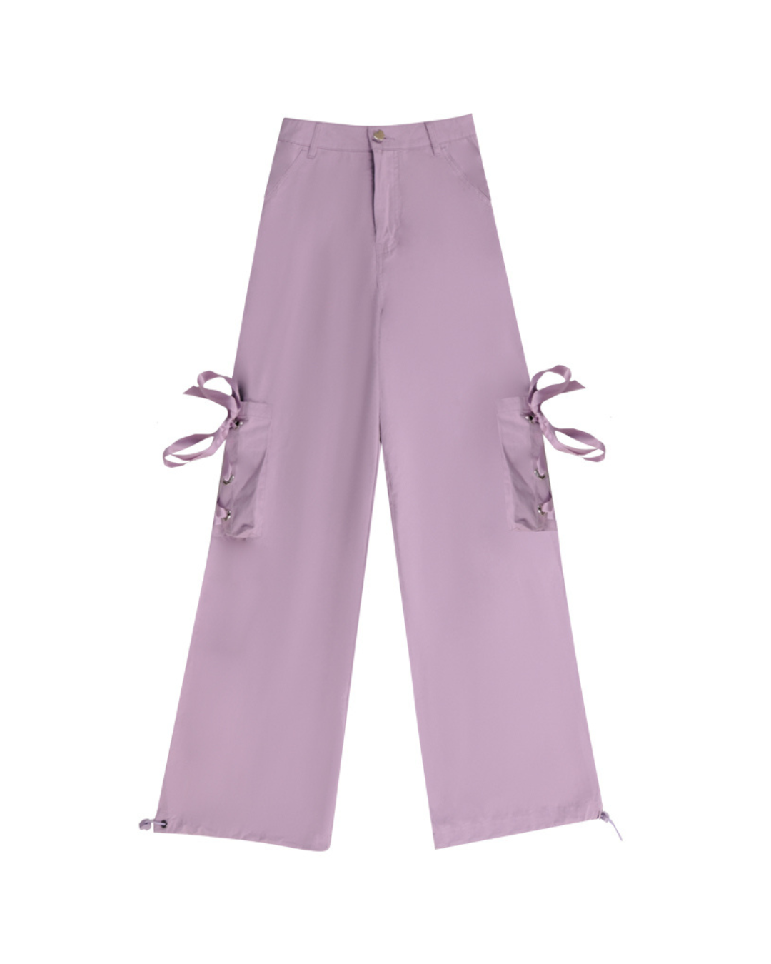 Ribbon Strap Loose Wide Pants